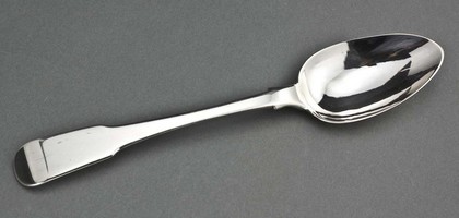 Chinese Export Silver Tablespoon - Indian Colonial Retailers Mark, Linchong